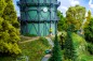 Preview: FALLER 130157 H0 Gasometer mit Rohrleitungen 