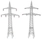 Preview: FALLER 130898 H0 2 Freileitungsmasten (100 kV) 