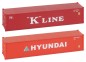 Preview: FALLER 182055 H0 40' Container K-LINE und HYUNDAI 