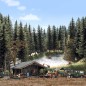 Preview: BUSCH 6042 H0 Wald-Set Waldhütte mit Zubehör 