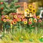 Preview: BUSCH 1290 H0 Rote/Bunte Sonnenblumen, Fertigmodell 