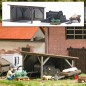 Preview: BUSCH 1977 H0 Unterstand, Wasserpumpe, Seilwinde und Wagen 