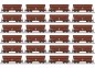 Preview: Märklin 00730 H0 Schwenkdachwagen Tals 968, DB 24er-Set (Display)