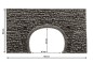 Preview: NOCH 34938 N Tunnel-Portal 2-gleisig, 16 x 9 cm 