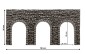 Preview: NOCH 34942 N Arkadenmauer offen, 19 x 9 cm 