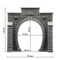 Preview: NOCH 58051 H0 Tunnel-Portal 1-gleisig, 13 x 12,5 cm 