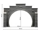 Preview: NOCH 58052 H0 Tunnel-Portal 2-gleisig, 21 x 14 cm 