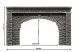 Preview: NOCH 58062 H0 Tunnel-Portal 2-gleisig, 22 x 13 cm 