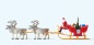 Preview: Preiser 30399 H0 Weihnachtsschlitten mit 4 Rentieren 