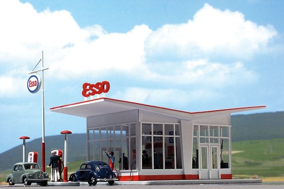 BUSCH 1005 H0 Tankstelle 