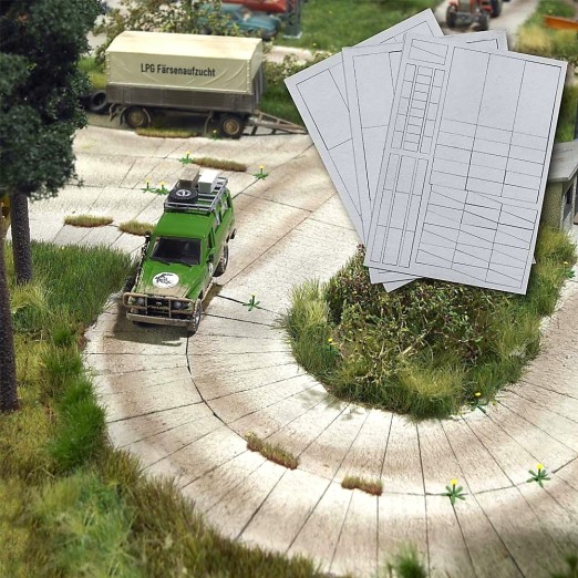 BUSCH 1106 H0 Betonplatten-Straße 