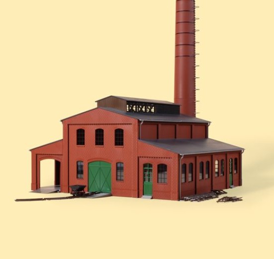 Preview: Auhagen 11431 H0 Heizhaus mit Schornstein 