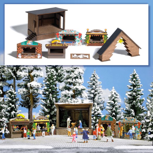 BUSCH 1183 H0 Wald-Weihnachtsmarkt 