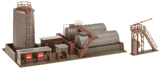 Preview: FALLER 120157 H0 Öllager mit Dieseltankstelle und Ölkran 