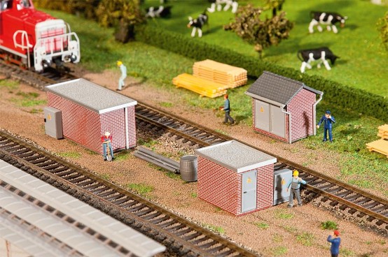 FALLER 120239 H0 3 Trafostationen Backstein 