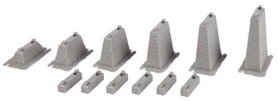 FALLER 120472 H0 6 Pfeiler mit 6 Pfeiler-verlängerungen 