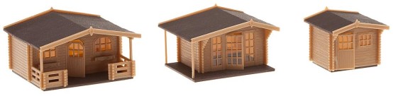 Preview: FALLER 130208 H0 3 Gartenhäuser 