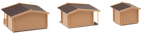 Preview: FALLER 130208 H0 3 Gartenhäuser 
