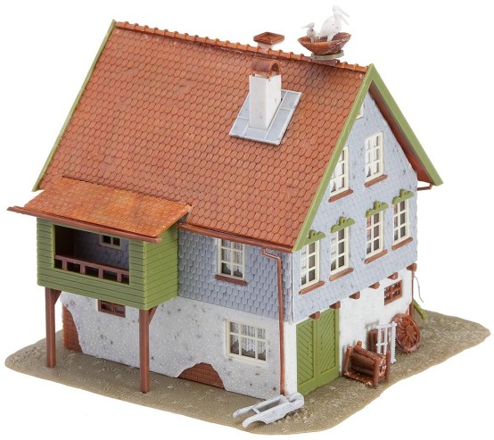 Preview: FALLER 130280 H0 Haus mit Storchennest 