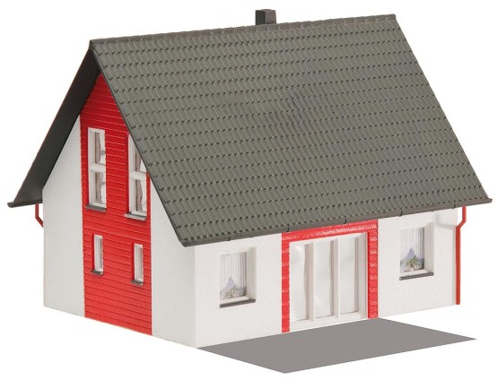 Preview: FALLER 130315 H0 Einfamilienhaus, rot 