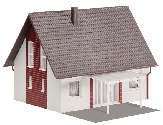 Preview: FALLER 130318 H0 Einfamilienhaus, weinrot 