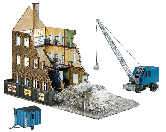 Preview: FALLER 130466 H0 Abbruchhaus mit Bagger 