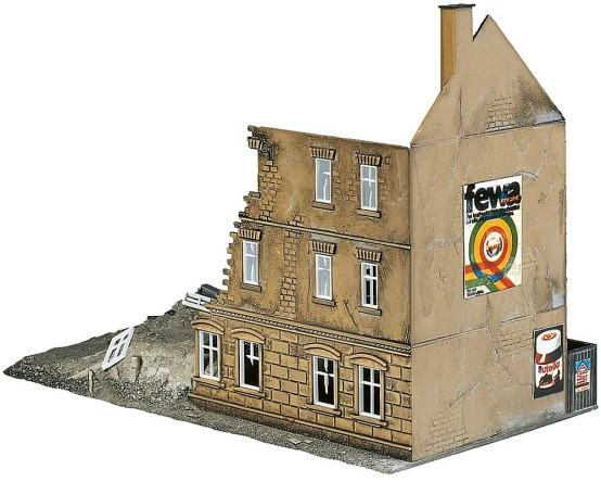 Preview: FALLER 130466 H0 Abbruchhaus mit Bagger 