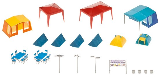 Preview: FALLER 130504 H0 Camping-Zelte-Set 