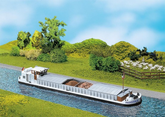 FALLER 131006 H0 Flussfrachtschiff mit Wohnkajüte 