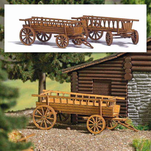 BUSCH 1385 H0 2 Heuwagen 