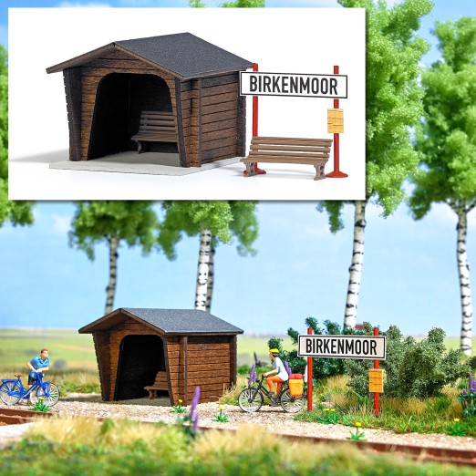 BUSCH 1463 H0 Haltepunkt Birkenmoor 