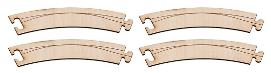 FALLER 161920 H0 Laser-Street Fahrbahnbogen 45° (4 Stück) 