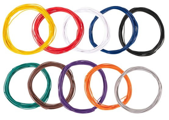 FALLER 163780 Litzensortiment 0,04 mm², 10 Farben à 10m 