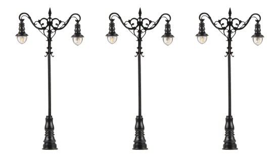 FALLER 180114 H0 LED-Laterne, Kugel-Hängeleuchten , warmweiß, 3 Stück
