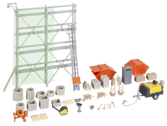 Preview: FALLER 180345 H0 Baustellenausstattungs-Set 