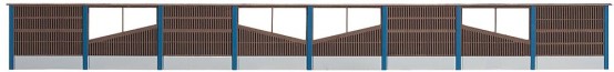 Preview: FALLER 180422 H0 Lärmschutzwand Holz 