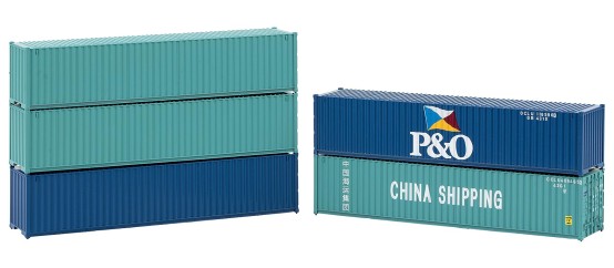 FALLER 182151 H0 40' Container, 5er-Set 