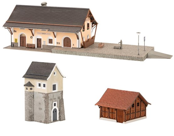 Preview: FALLER 190059 H0 Bahnhof-Set Susch 