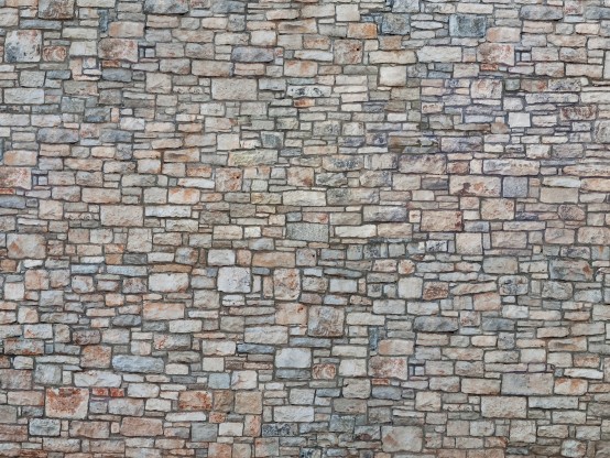 NOCH 56640 H0 3D-Kartonplatte Bruchsteinmauer, bunt 