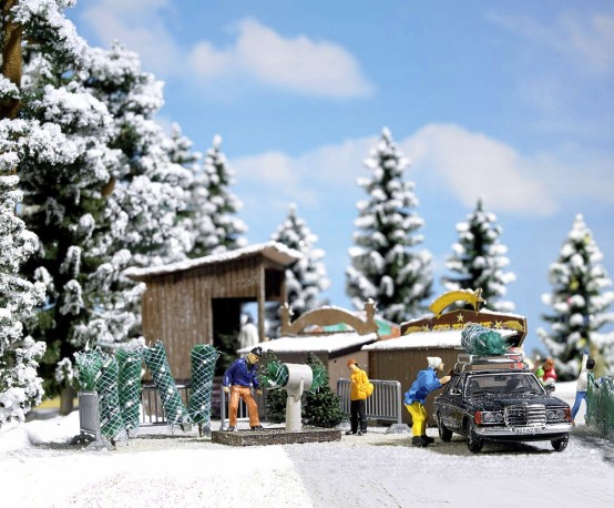 Preview: BUSCH 1182 H0 Weihnachtsbaumverkauf 
