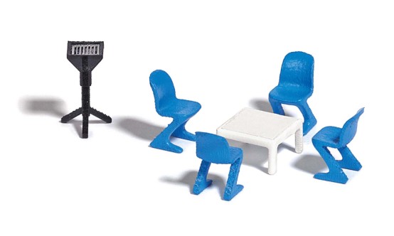 Preview: BUSCH 1189 H0 Gartenmöbel-Set 