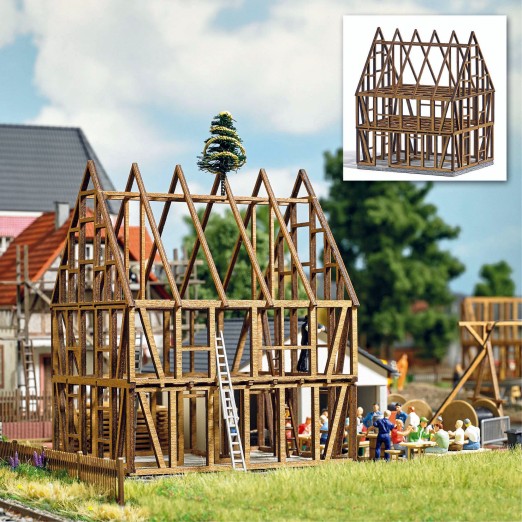 BUSCH 1370 H0 Fachwerkhaus Rohbau 