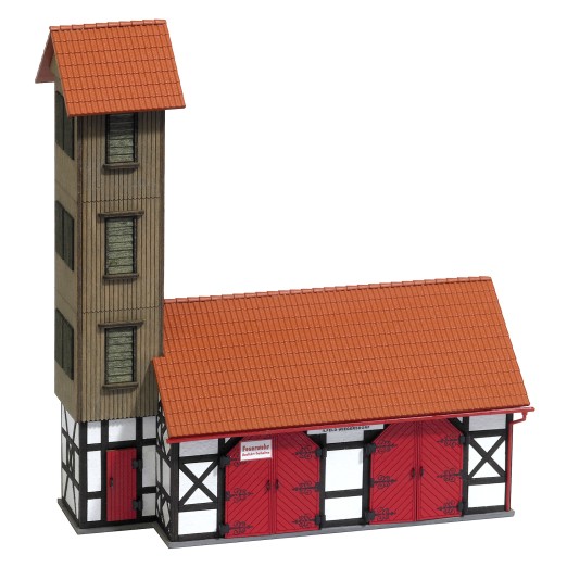 Preview: BUSCH 1452 H0 Feuerwehr Gerätehaus 