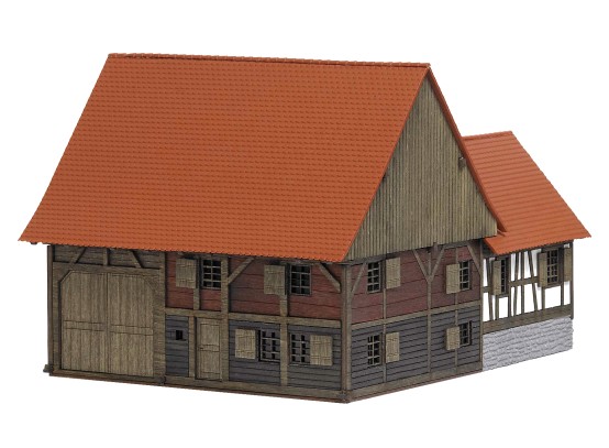 Preview: BUSCH 1503 H0 Kleinbauernhaus aus Mennwangen 