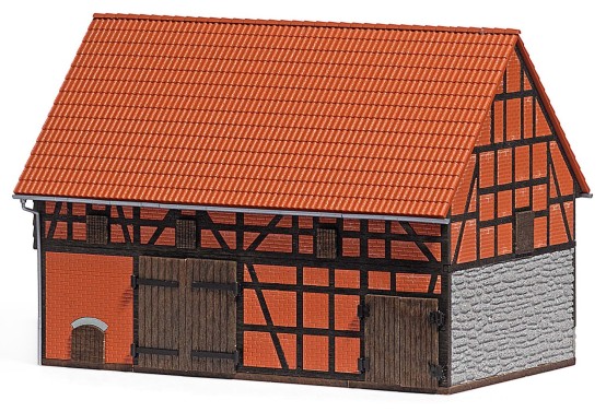 BUSCH 1506 H0 Scheune mit kleinem Stall 