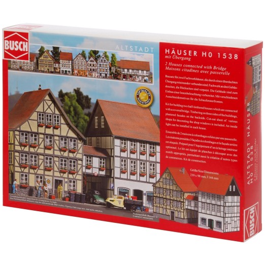 BUSCH 1538 H0 Häuser mit Übergang 