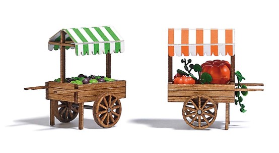 Preview: BUSCH 1826 H0 Marktkarren Kürbis & Salat 