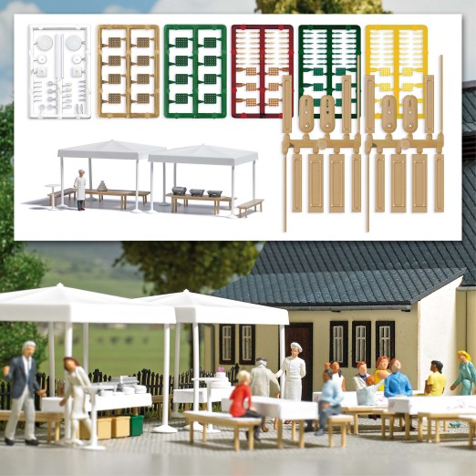 BUSCH 1830 H0 Catering-Set mit Koch 