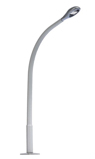 Preview: BUSCH 4126 H0 Betonmastleuchte mit gebogenem Mast 