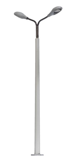 Preview: BUSCH 4138 H0 Betonmast mit 2 Leuchten 